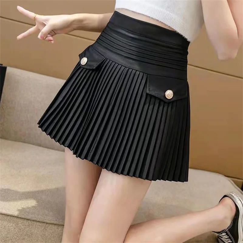 Korean Preppy Style Elegant White Pleated A Line Mini Skirts Women 2022 New Summer High Waist Slim Short Skirt Y2k Streetwear