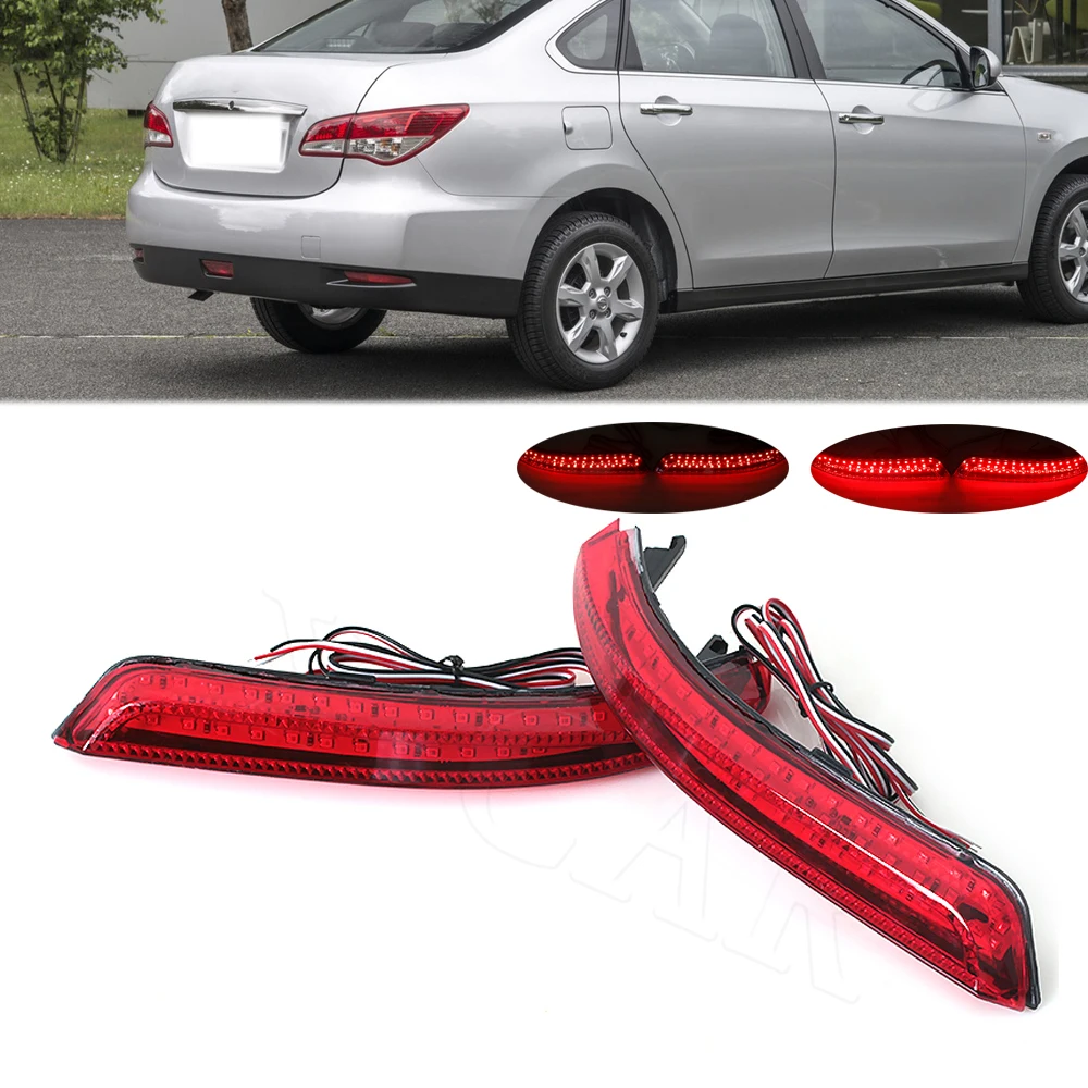 

Left Right LED Stop Brake Light Rear Bumper Reflector Warning Fog Light For Nissan Almera Bluebird Sylphy 2006 2007-2014