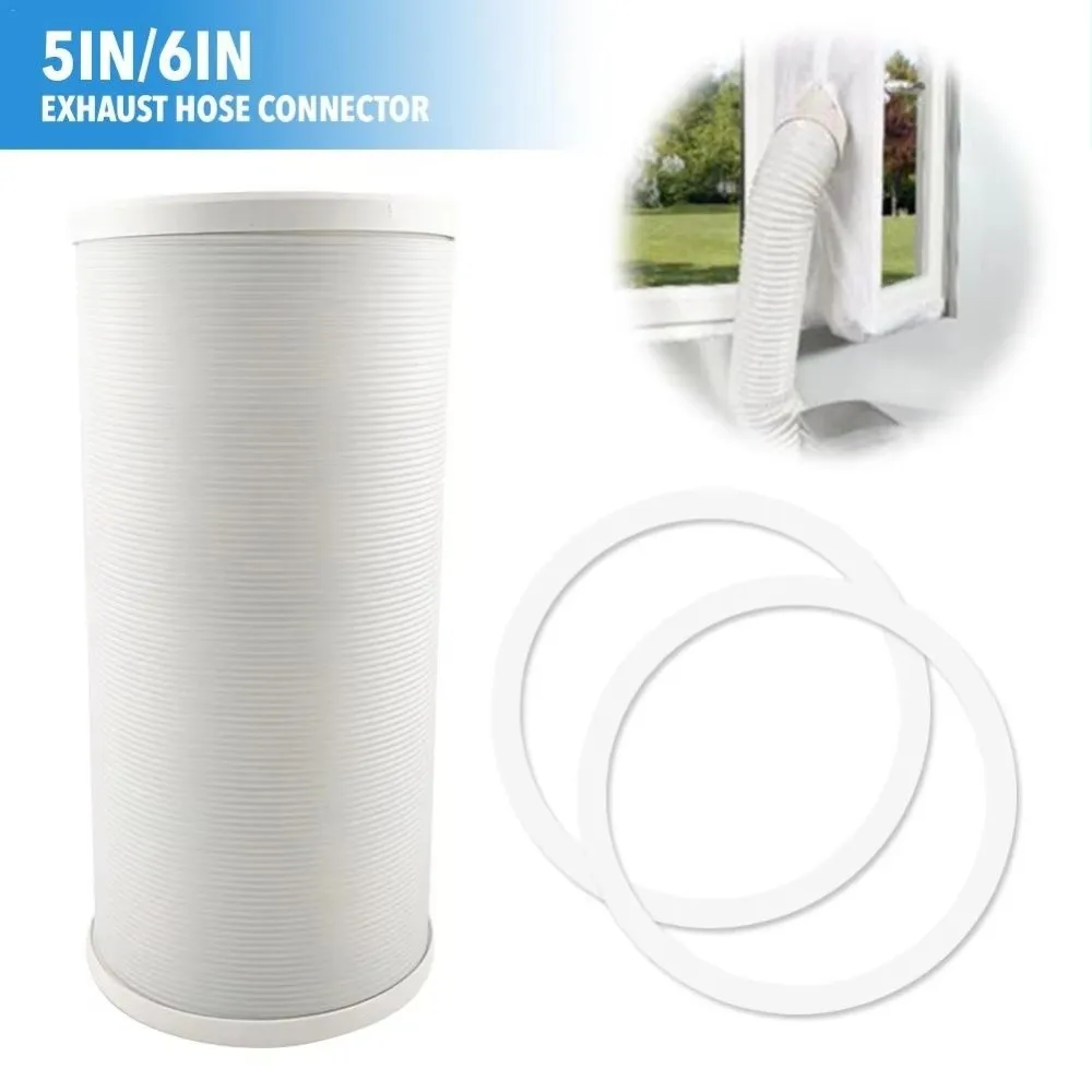 Vent Hose Coupler Air Conditioner Hose Connector PVC Snap-On Structure Exhaust Hose Connector Easy Installation White