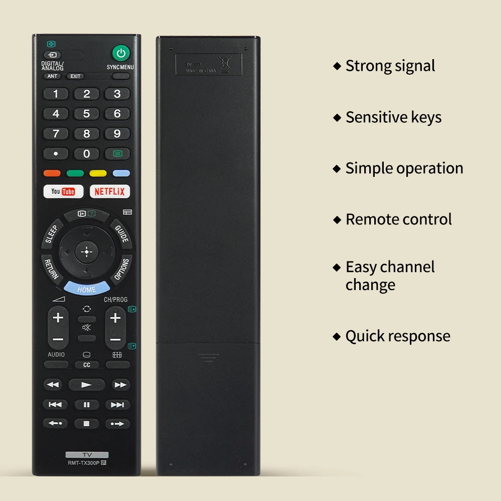 New RMT-TX300P Remote Control Suitable For Sony BRAVIA TV Universal Remote Control With YouTube Netflix Buttons