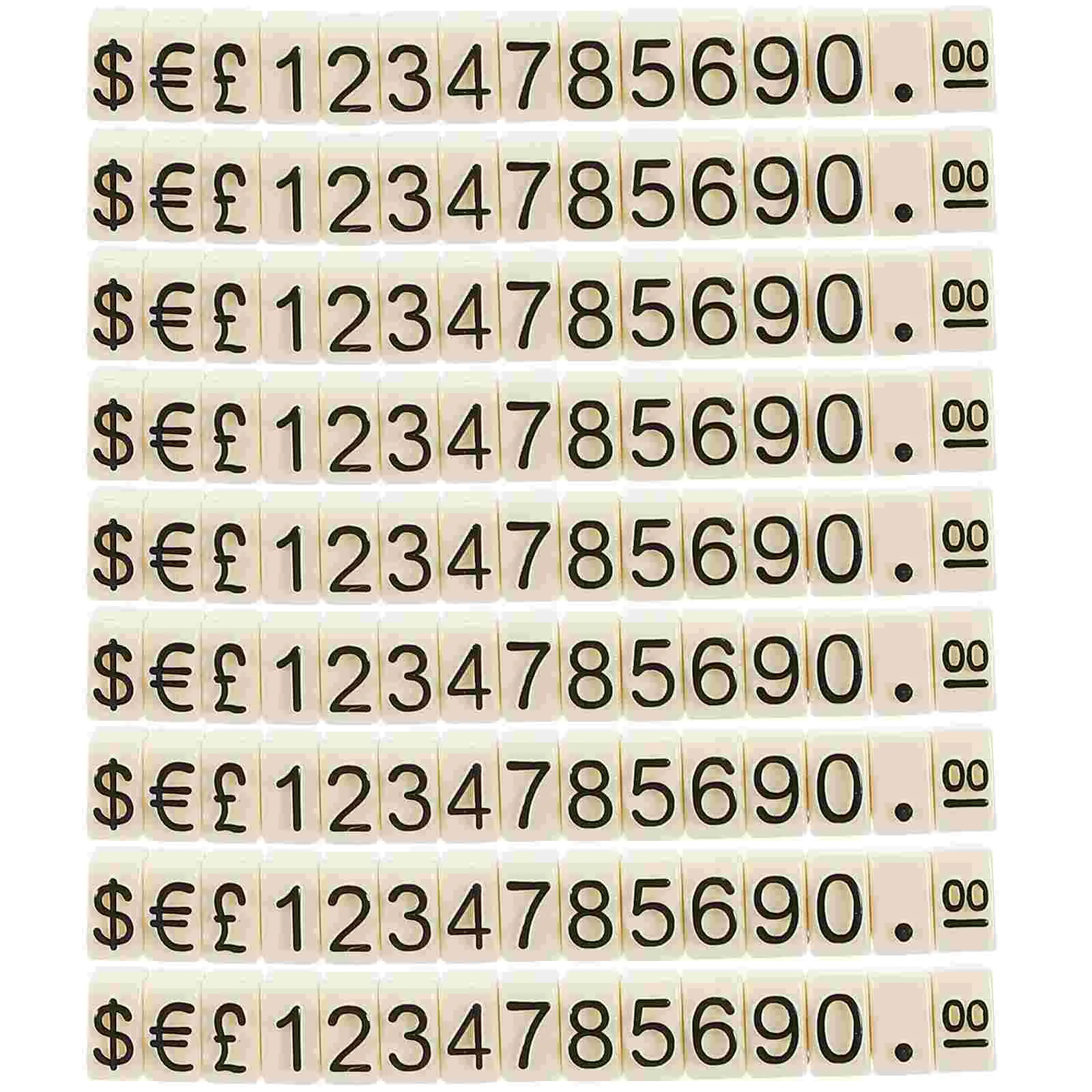 20 قطعة من مكعبات شارة السعر للمجوهرات البلاستيكية تعرض كتل بيضاء كبيرة