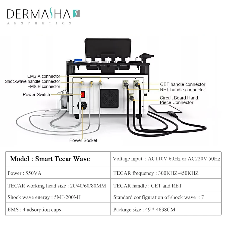 Multifunctional Profesional 3 in 1 radio frequency Therapy Physiotherapy Equipment 448khz Mulscule Stimulation RF Diathermy