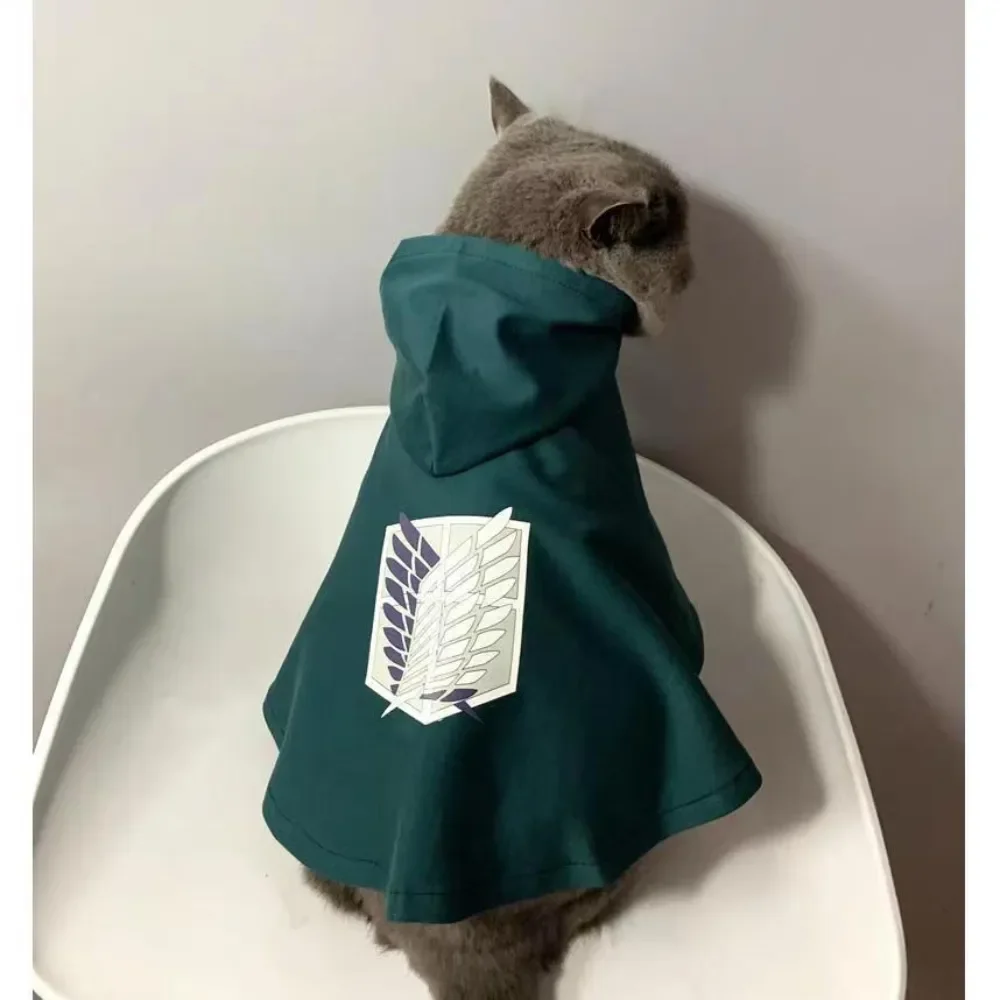 アニメハロウィン進撃の巨人ペットケープ進撃の巨人調査兵団犬猫マントコスプレ衣装クリスマス写真小道具ギフト