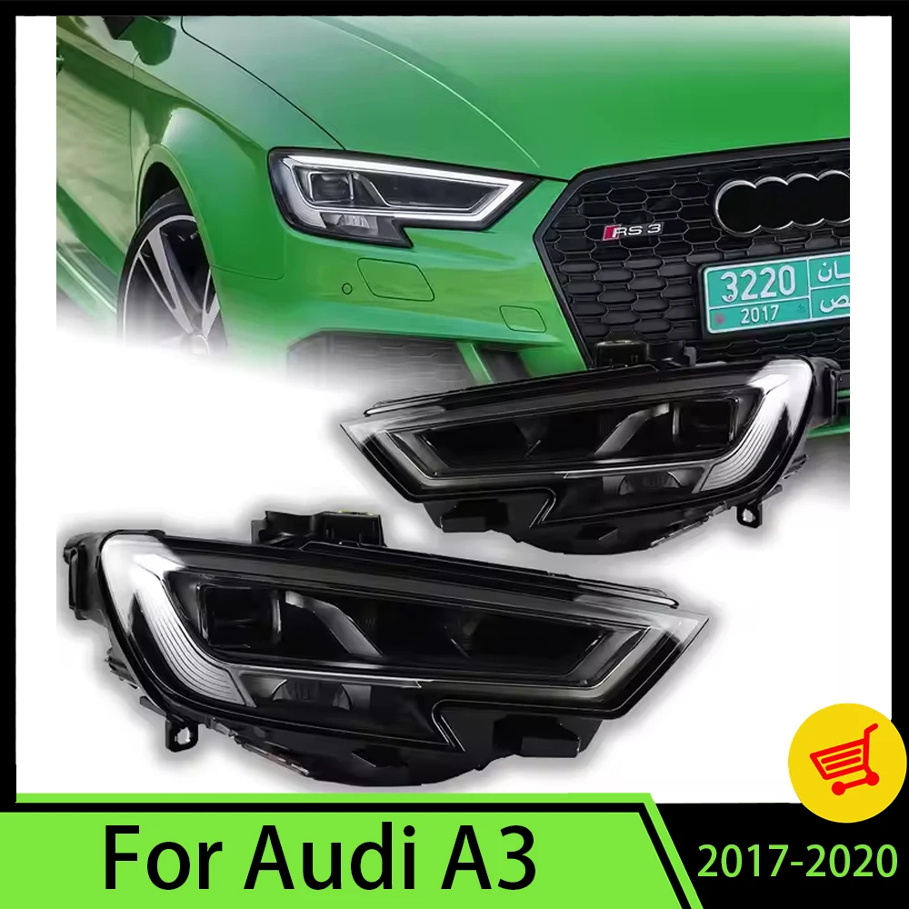 

Car Lights for Audi A3 Headlight Projector Lens 2017 2018 2019 2020 Signal Head Lamp LED Headlights Drl Automotive Accessories