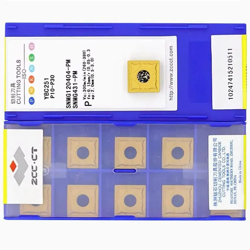 

SNMG120404-PM YBC251/SNMG120404-PM YBM251/SNMG120404-PM YBC152 ZCC.CT SNMG431 CNC carbide inserts turning inserts 10pcs/box