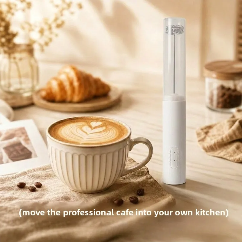 Kitchen Powerful Stirrer Milk Frother Handheld Foam Maker for Lattes Whisk Drink Mixer Coffee Electric Rechargable Egg Beater
