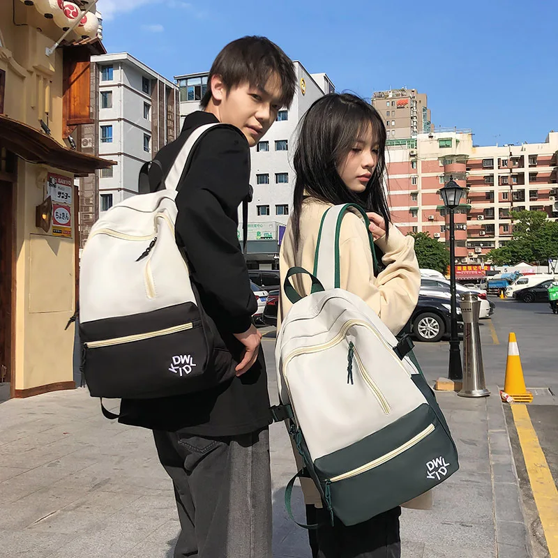 Ransel Baru Ransel Siswa Sekolah Menengah Ransel Kapasitas Besar Ransel Mode Keren Versi Korea Ransel Gaya Uniseks