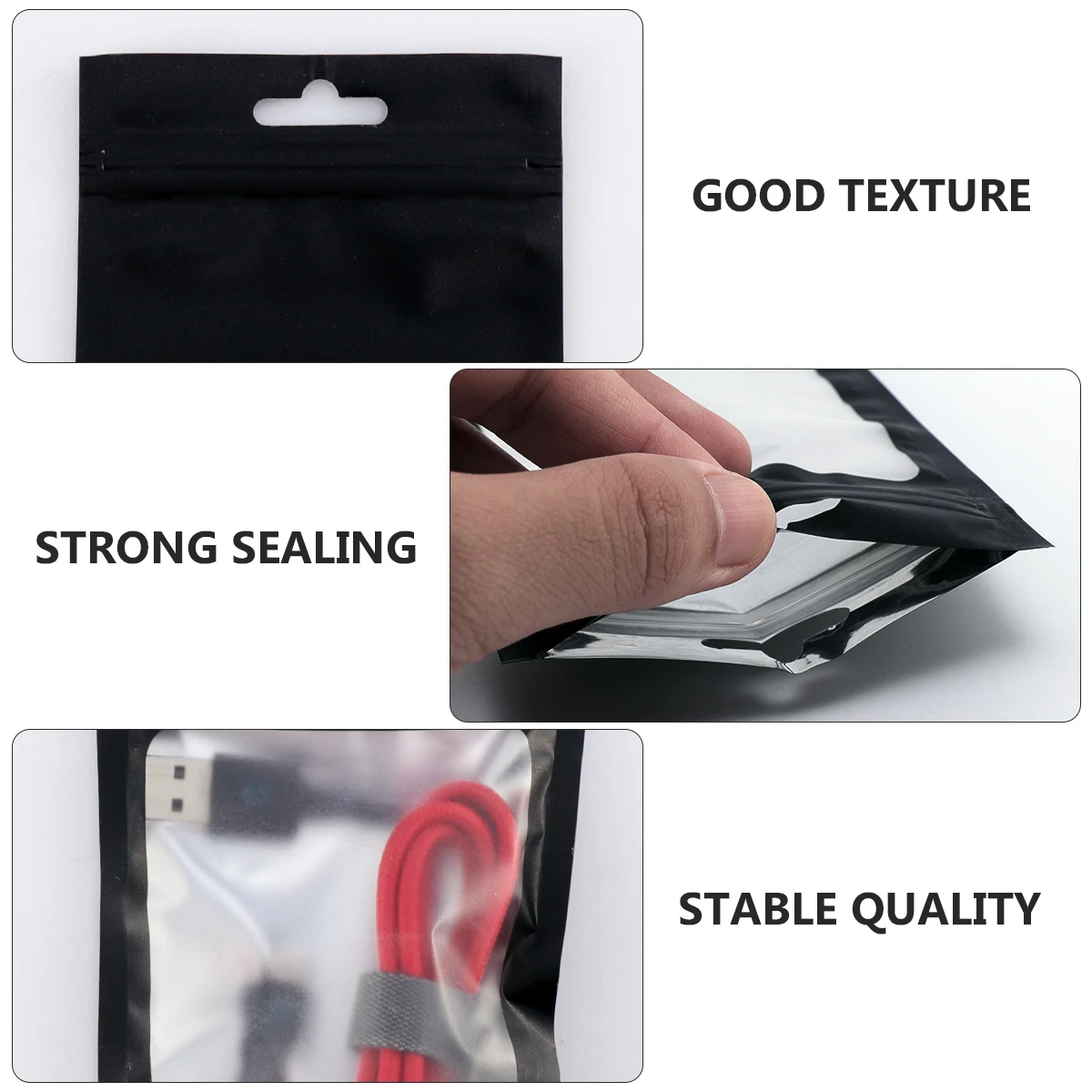 

Pouch for Food Storage Jewelry Zipper Aluminum Foil Self