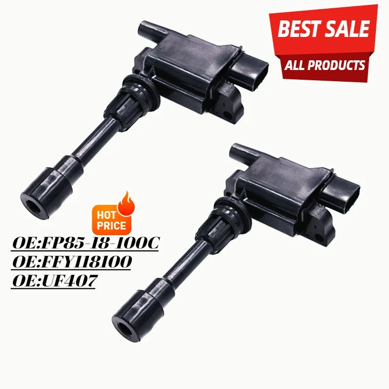 FFY1-18-100 Ignition Coil 2 Pcs FP85-18-100C Fits For Mazda 323 1.8 Astina Protege Premacy 1.9 2.0