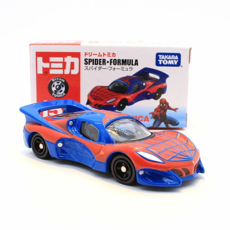 Takara Tomy Tomica Spider-Man Cartoon Sports Car Alloy Model, Children's Halloween Christmas Holiday Gift for Boys and Girls