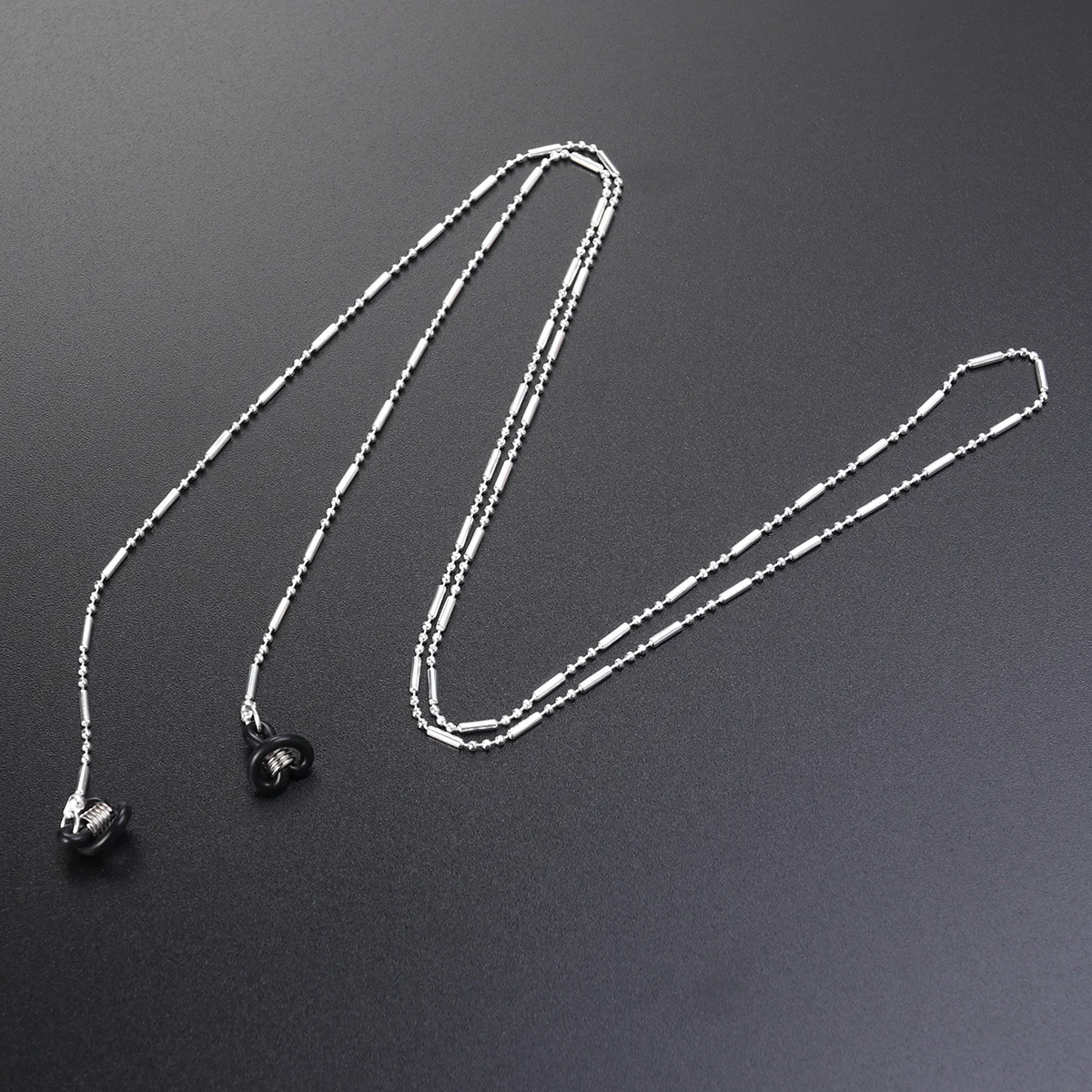 1 قطعة حزام نظارات العين الخيزران شكل مشترك سلسلة معدنية فضية النظارات الرقبة الحبل سلسلة النظارات الشمسية حامل نظارات دائم