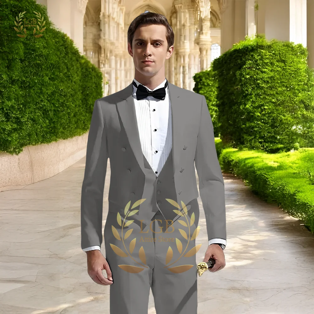 Men's 3-Piece Dinner Suit Set for Wedding, Party & Cocktail | Groom Tuxedo & Formal Business Suit