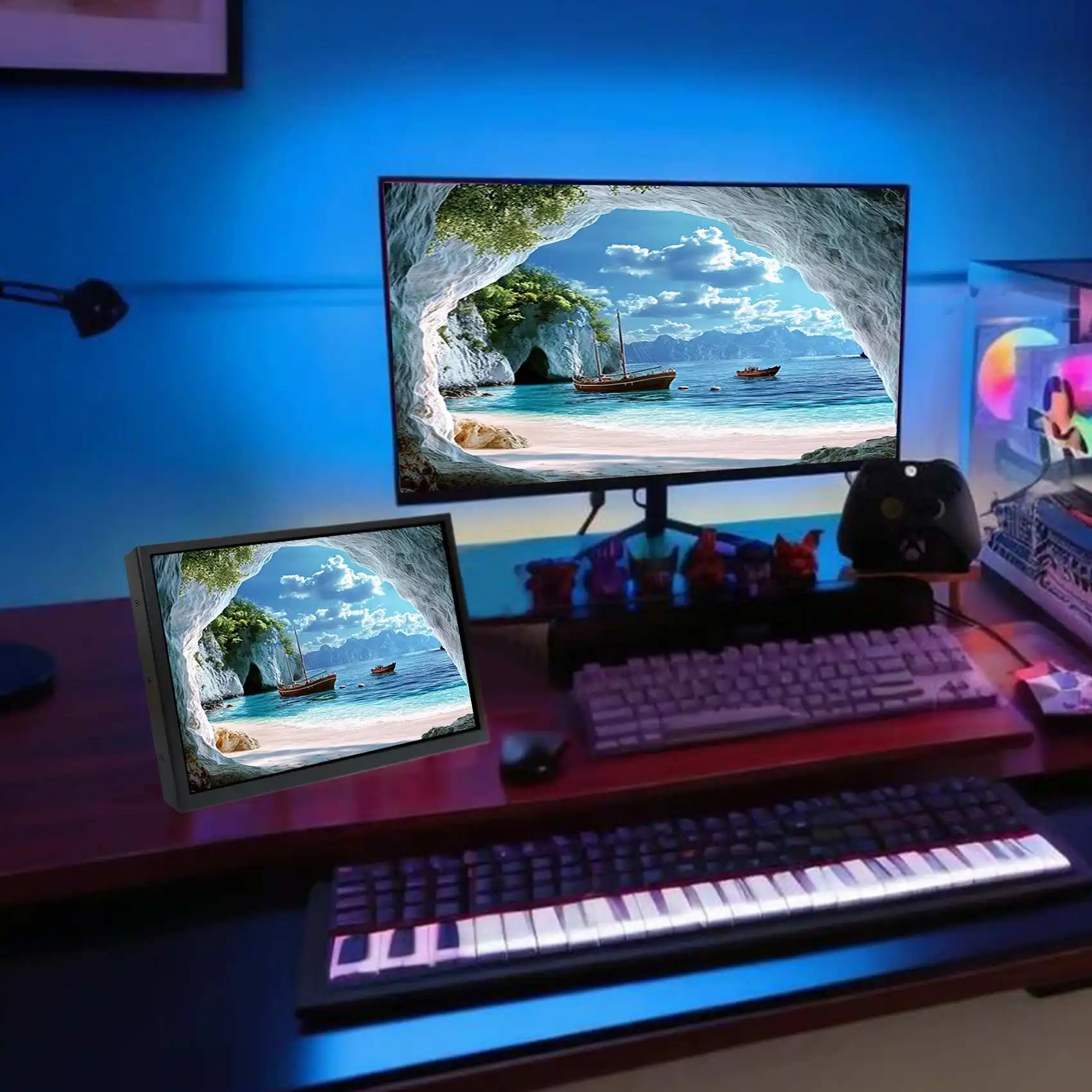 شاشة 12.1 بوصة 1920 × 1200 أندرويد 11 تعمل باللمس LCD USB AutoPlay، شاشة إعلانات تلقائية