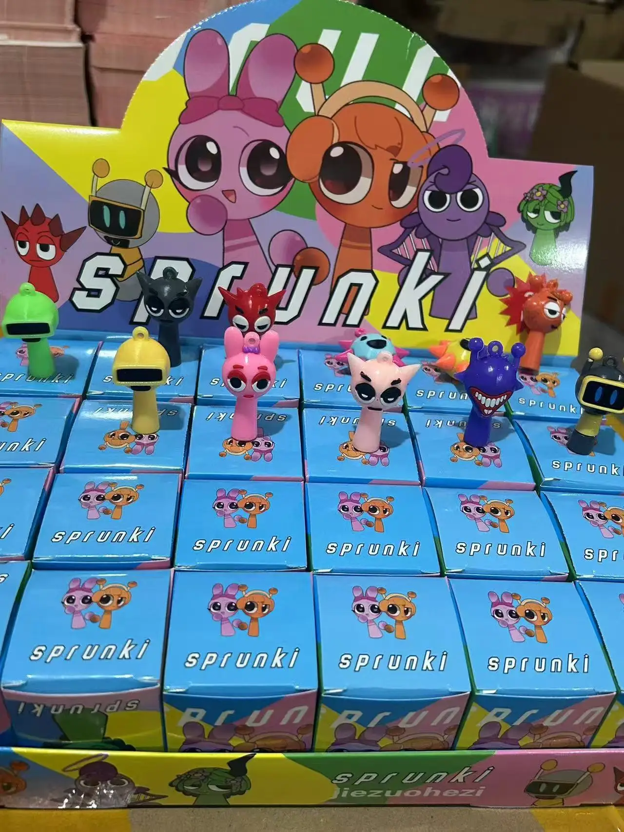 Beflockung Weinen Baby Blind Box Ornament Kleine Polizistin 3d Nette Partikel Puppe Trendy Spielen Mystery Box Geschenk Großhandel