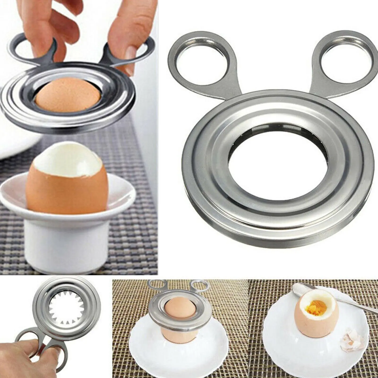 Stainless Steel Egg Topper Cutter Egg Clip Egg Opener Egg Shell Cracker Separator Durable  Egg Shell Topper  scissor