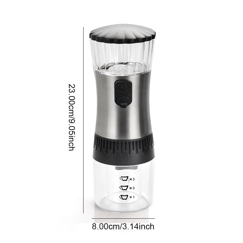 Electric Burr Coffee Grinder Adjustable Burr Mill Conical Coffee Bean Grinding with USB Charge Ceramic Grinding Coffee Beans view 6