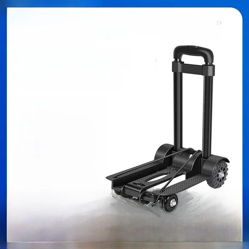portable-four-wheel-hand-pulled-shopping-cart-small-cargo-trailer-moving-luggage-retractable-handle-iron-rod-polypropylene-base