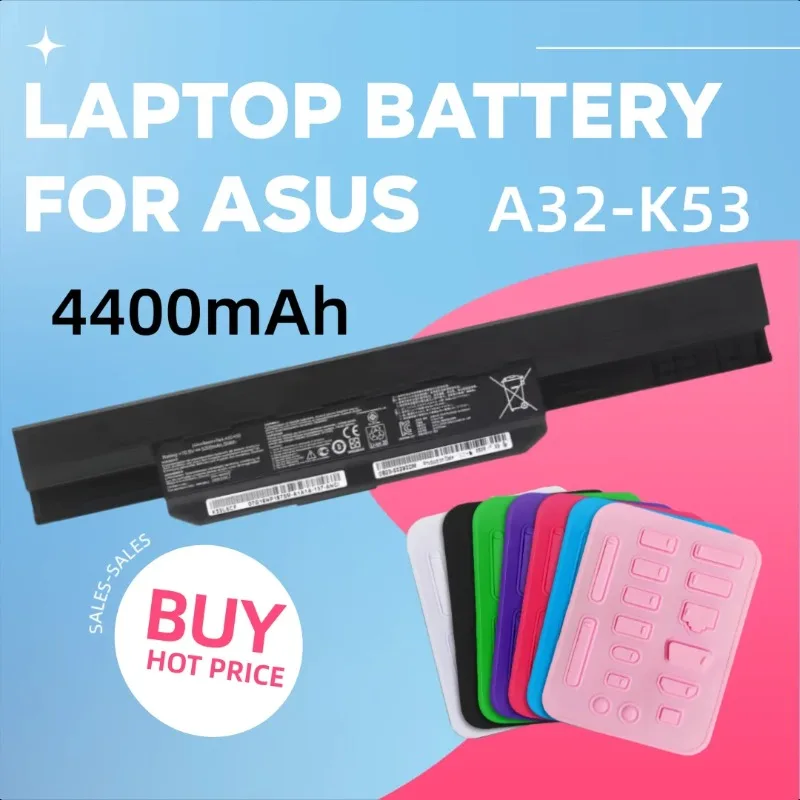 

4400 мАч для ASUS A43S A32-K53 K43 X44H X54H X43S A53S X84H аккумулятор для ноутбука