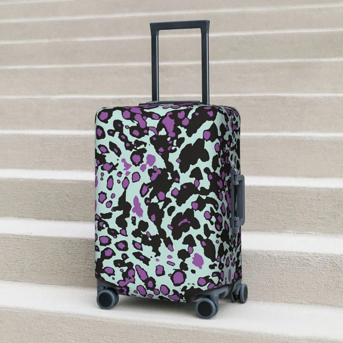 

Leopard Pattern Suitcase Cover Animal Cheetah Practical Cruise Trip Protector Luggage Accesories Flight
