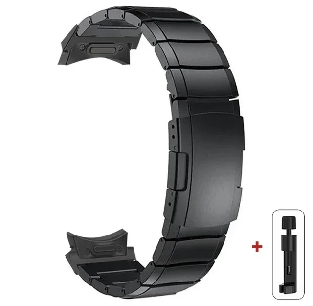 Luxus Edelstahl band für Samsung Galaxy Uhr 6 klassische 47mm 43 keine Lücken Link Armband für 4 5 Pro 45mm 40 44 mm 42 46mm