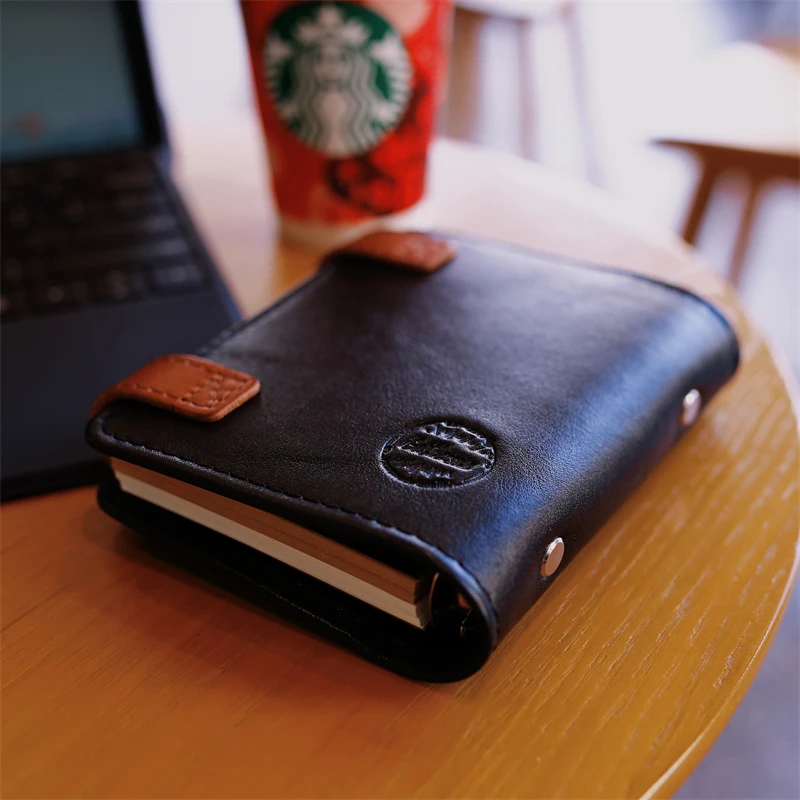 Little Orange A7 loose-leaf handbook leather multifunctional travel notepad is small and portable