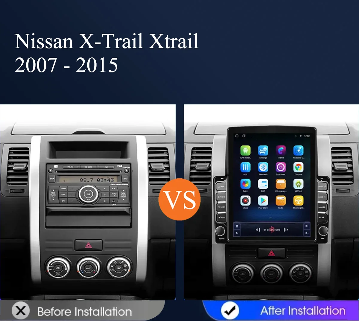 日産 エクストレイル X-Trail T31 2007-2015用 カーオーディオ GPS