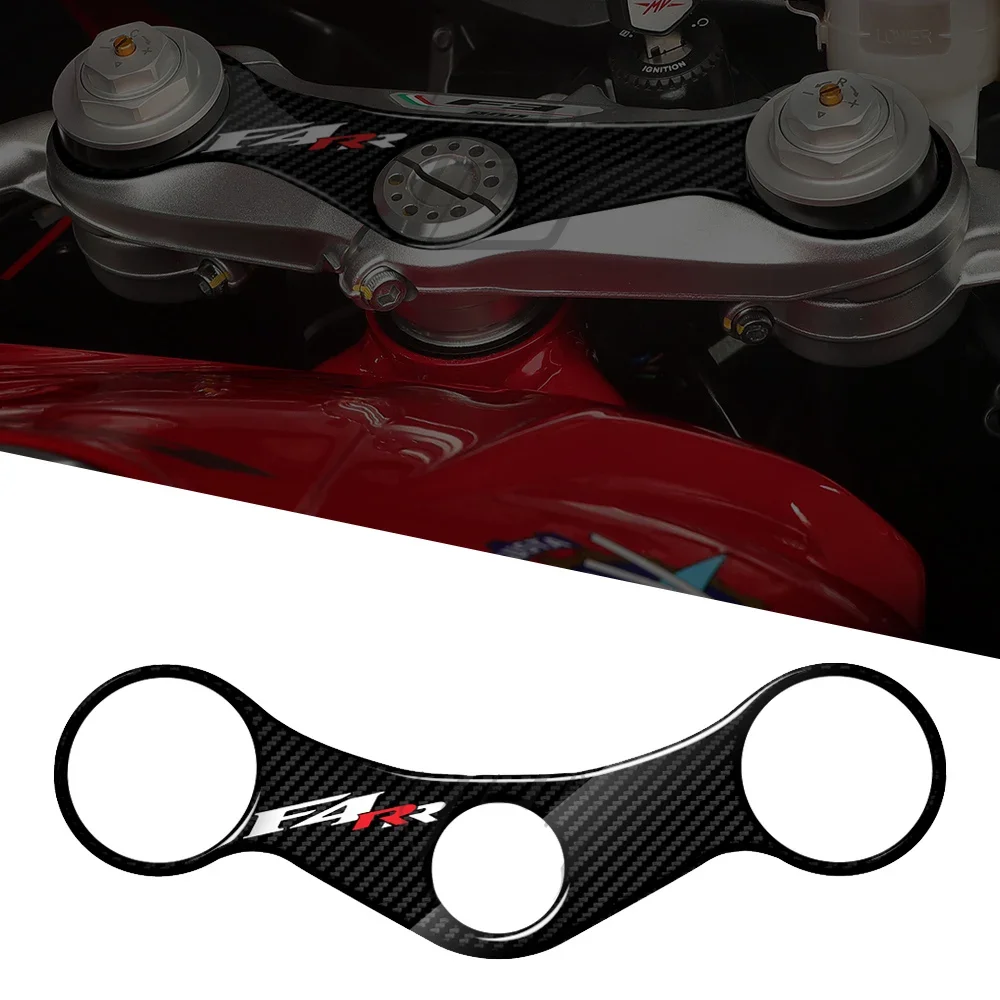3D Carbon-Look Upper Triple Yoke Defender Custom Part for MV Agusta F4 Motorcycles 2010-2017 - Motorcycle Accessories