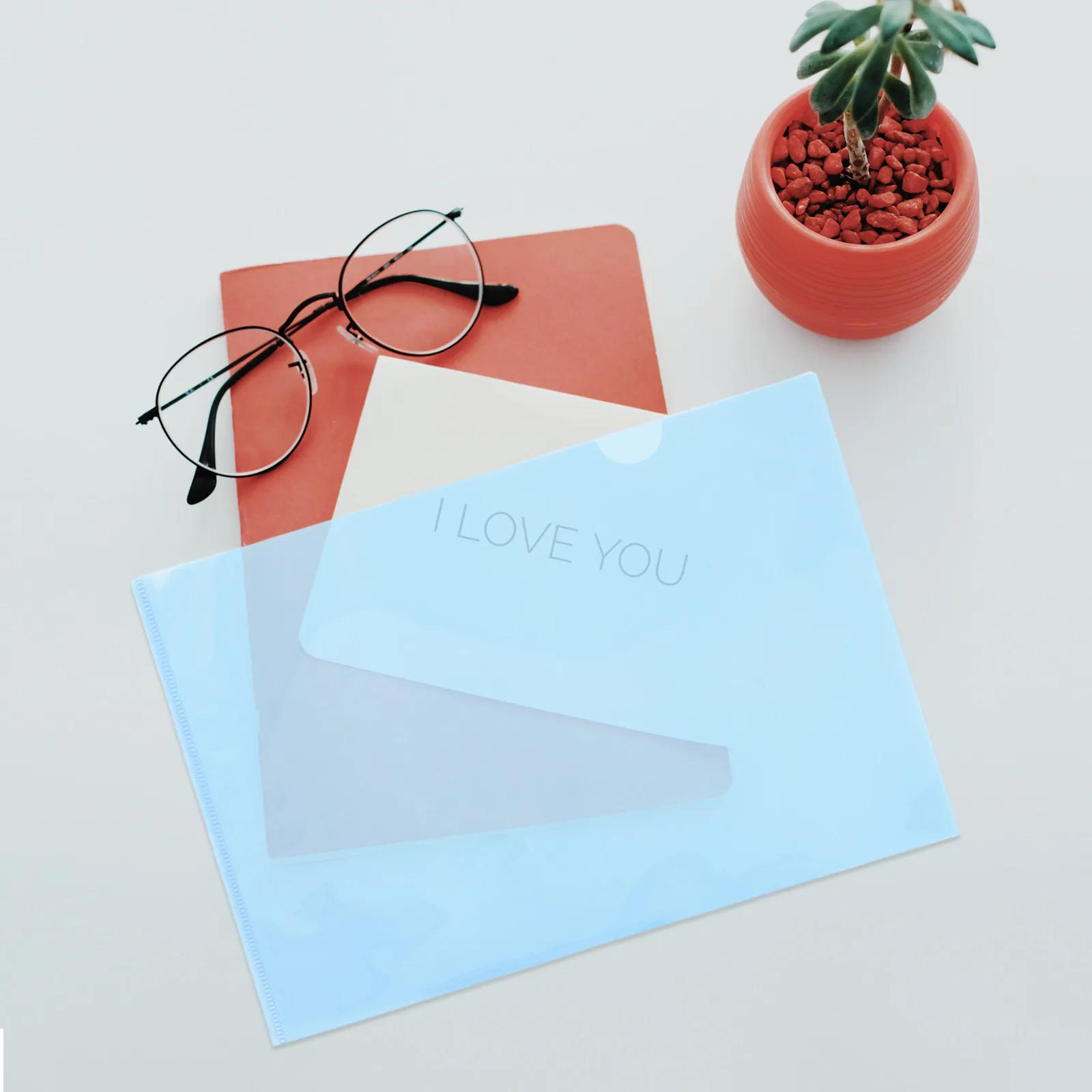

30Pcs Blue A4 L Type Plastic Folder Sleeve Waterproof Document Folder Organizer for Office Supplies Classroom Presentation Files