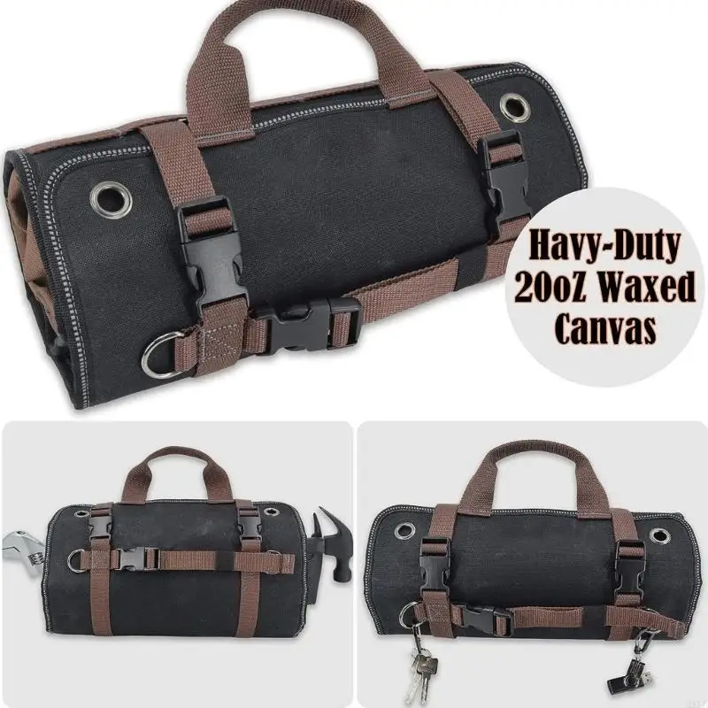 MXLB Portable Roll Up Túi công cụ tổ chức với vật liệu canvas để lưu trữ công cụ dễ dàng