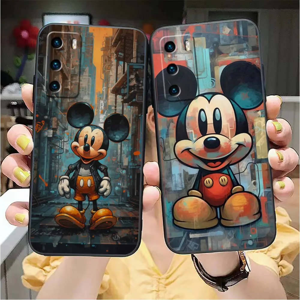 Cute M-Mickey M-Minnie Mouse Phone Case For HUAWEI P50 P40 P30 P20 Plus MATE 40 50 30 20 20X Pro Lite Case Funda Coque Shell