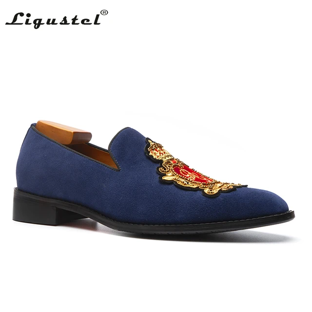 Blue red bottom loafers hotsell