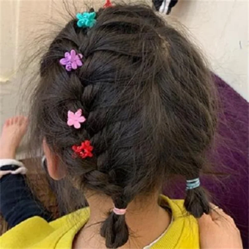 Girs Cute Colorful Flower Crown Small Hair Claws Lovely Hair Decorate Claw Clips Hairpins Kids Sweet Hair Accessories