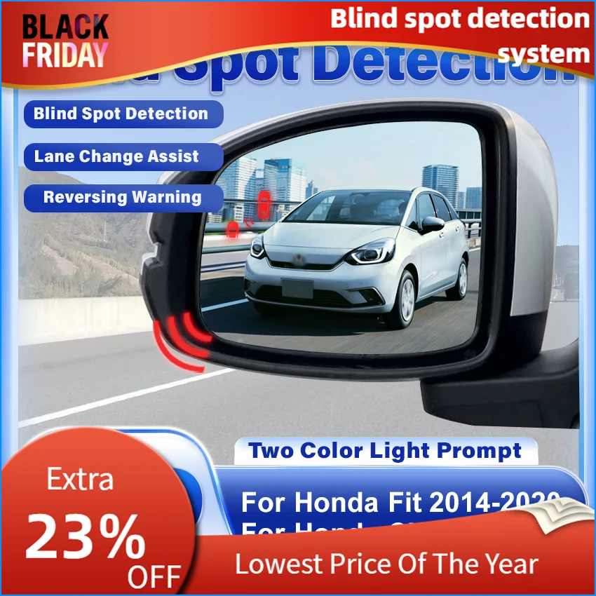 Car Blind Spot Monitoring System BSD BSA BSM Radar Sensor Driving Assist Lane Changing For Honda Fit 2014-2020 City 2015-2019