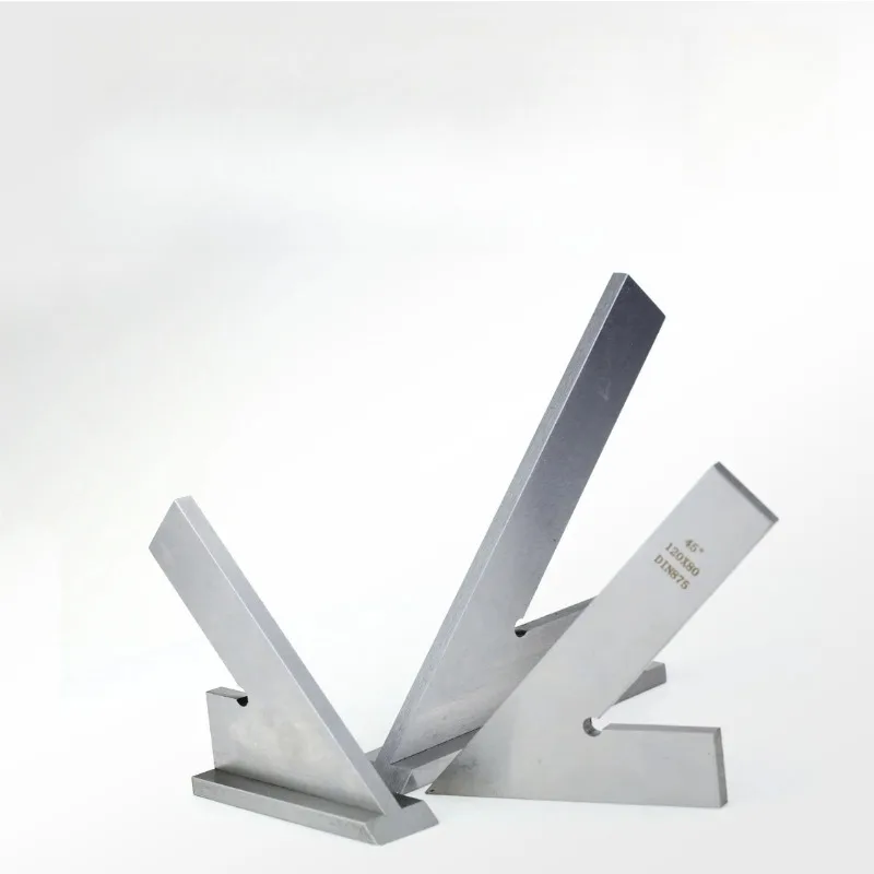 45 Degree Flat Edge Try Square Metal Angle Ruler Set Carpenter Woodworking Measuring Tool Carpentry Measurement Square Ruler