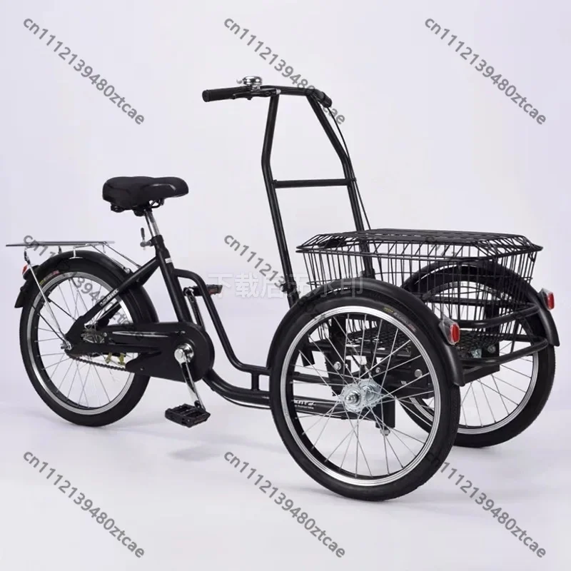 Reverse Riding Bicycle, New Tandem Tricycle, Elderly Pedal Scooter, Human Powered Shopping Cart