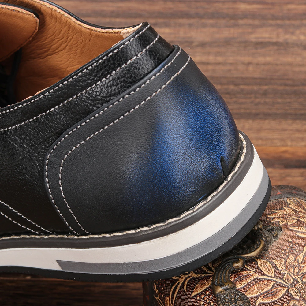 7-13 men casual shoes fashion comfortable 2024 brand leather loafer men