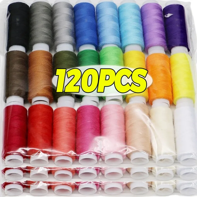 

Colourful Bobbins Sewing Thread Roll Machine Hand Embroidery Sewing Accessories Home Multi-purpose Cotton Sewing Thread Sets