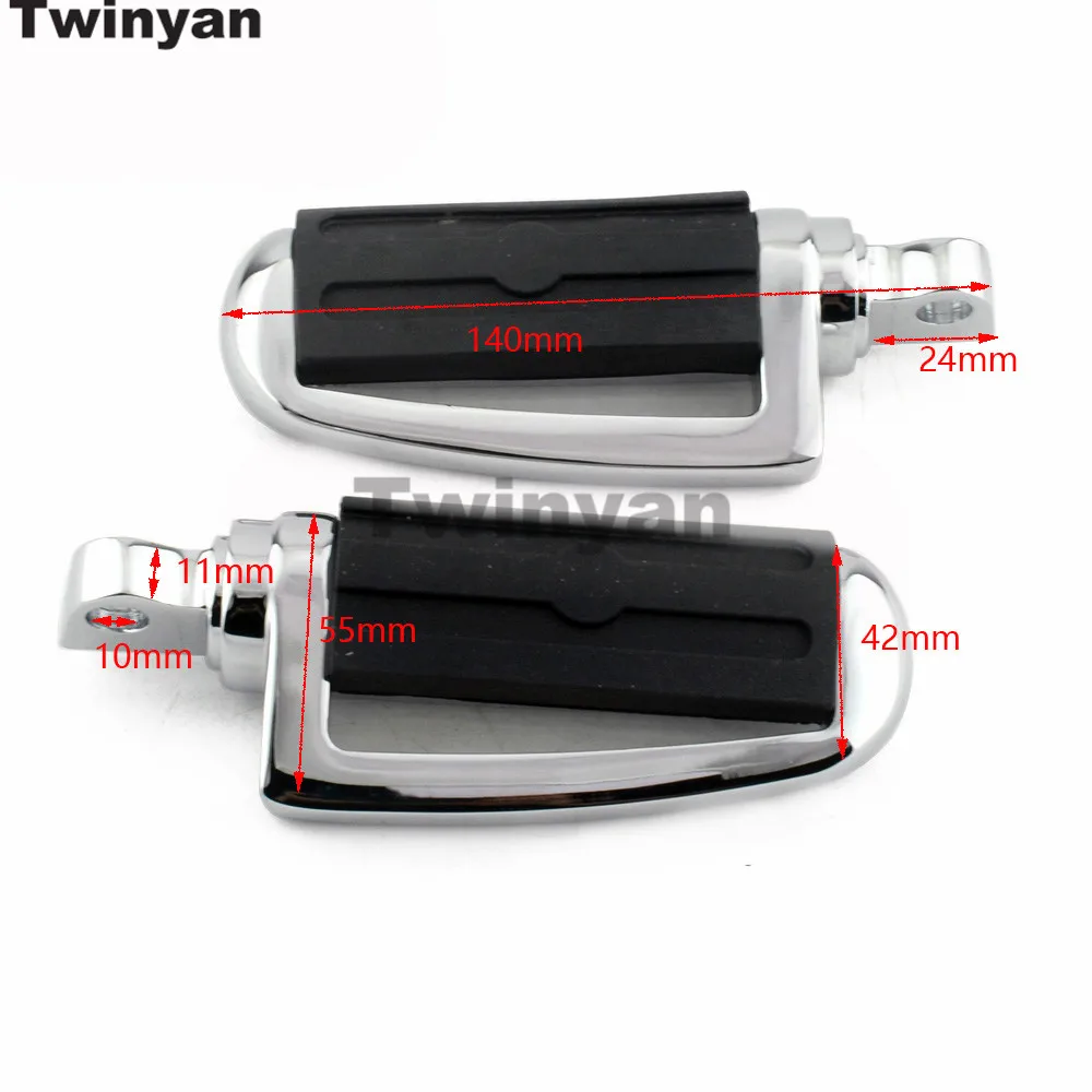 Male Mount Motorcycle Rubber Footrest Footpegs Floorboard For Harley Iron XL 883 1200 Street 750 Touring Custom Dyna FLD Softail