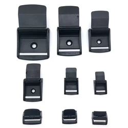 5 Pcs/Pack Cam Buckles Plastic Black Toggle Clip Backpack Straps Webbing 5/8