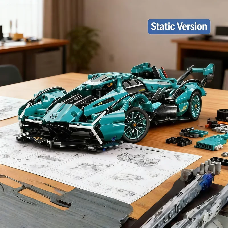 

Сборные блоки для конструктора Advanced V12 Super Sports Car - Детализированная модель гоночного автомобиля в масштабе 1:14, с открывающимися элементами, идеально подходит для демонстрации и в качестве подарка.
