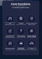 Able Automotive Tire Pressure Monitor Solar Tire Pressure Detection Instrument Wireless External High-precision Clock Large Scre