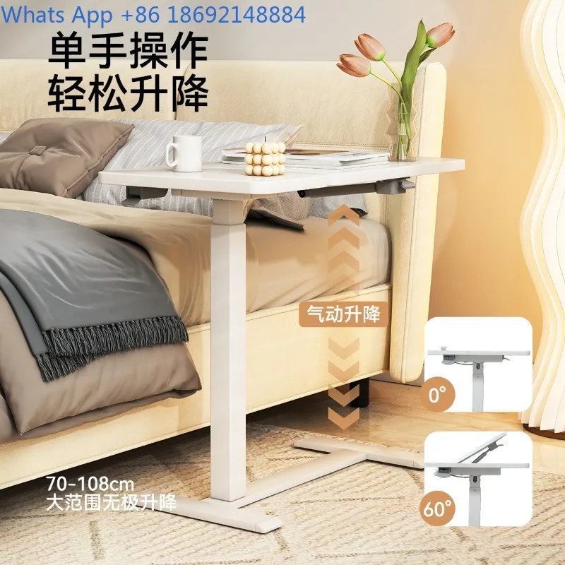 Home Bedside Adjustable Table with Reversible Desktop, Sofa Side Small Table