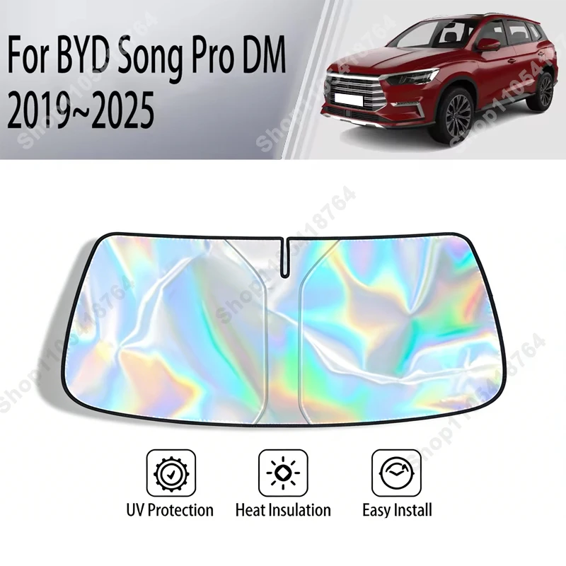 UV Reflective Heat Protection Foldable Front Windshield Sunshade For BYD Song Pro DM 2019-2025 Custom Car Interior Accessories