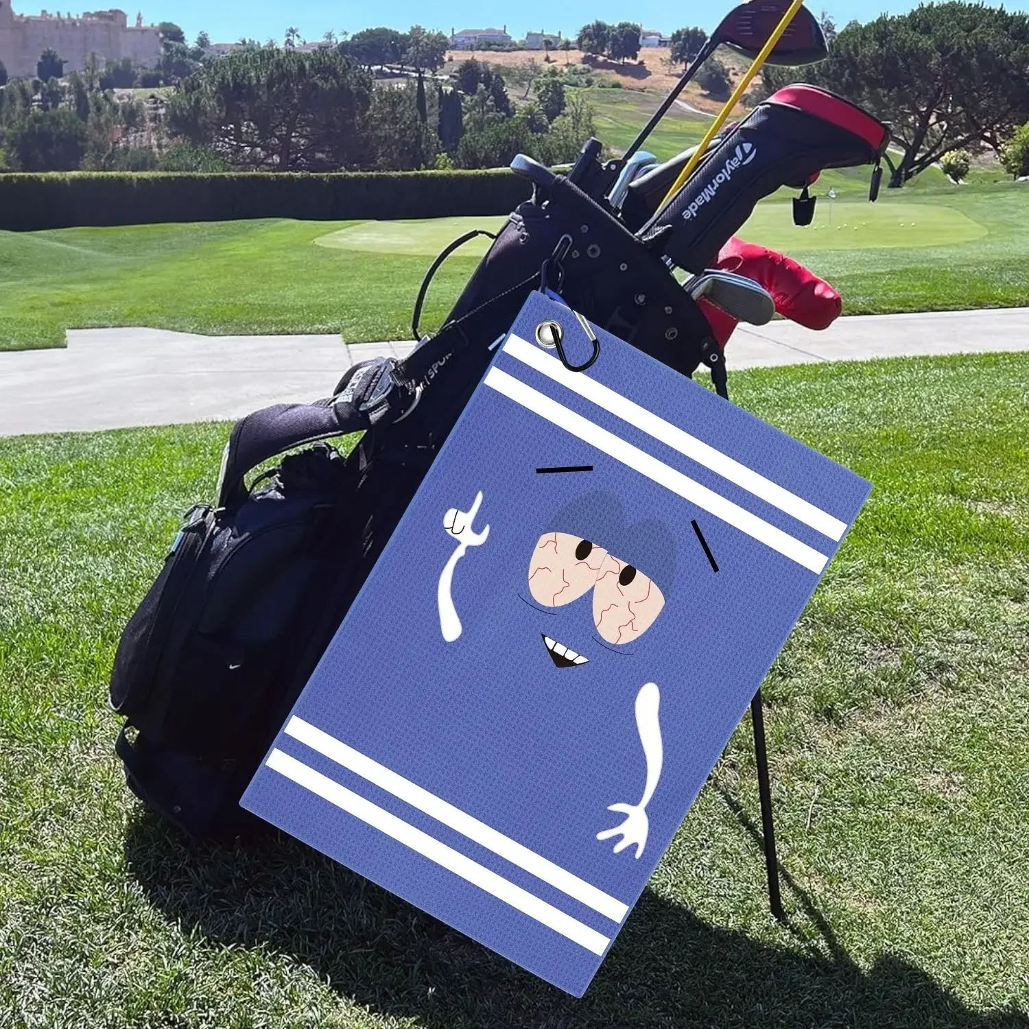 منشفة جولف مميزة من الألياف الدقيقة المضحكة، مناشف جولف مطبوعة لحقائب الجولف للرجال والنساء، إكسسوارات جولف رائعة للاعبي الغولف للرجال #3