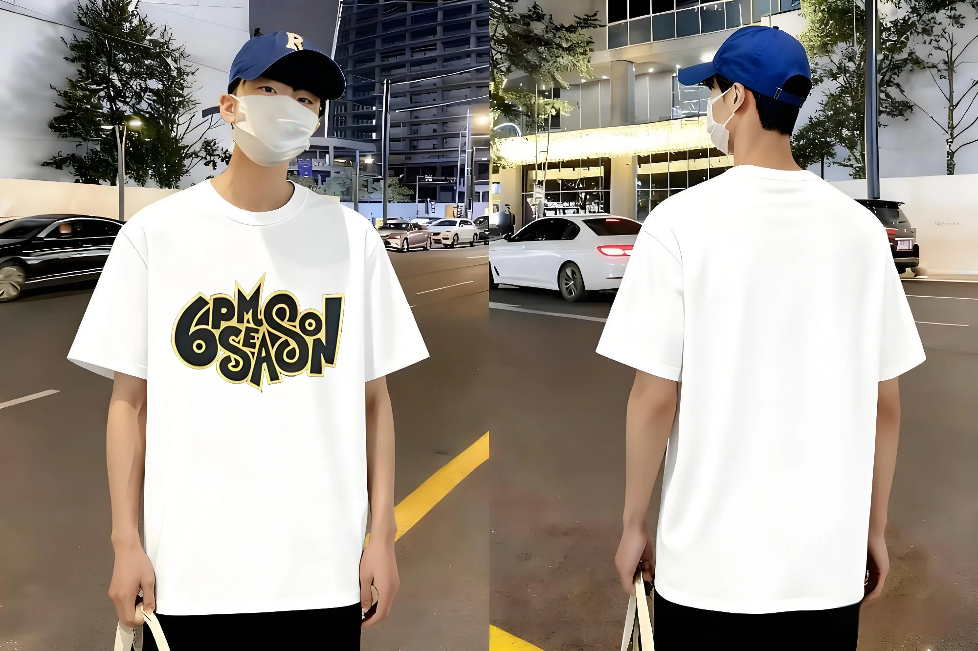 

R SALE 69 PM ON Футболка с принтом 2025 Новая белая хлопковая футболка Уличная одежда унисекс Повседневный топ с короткими рукавами Мужчины Женщины Городской ночной стиль