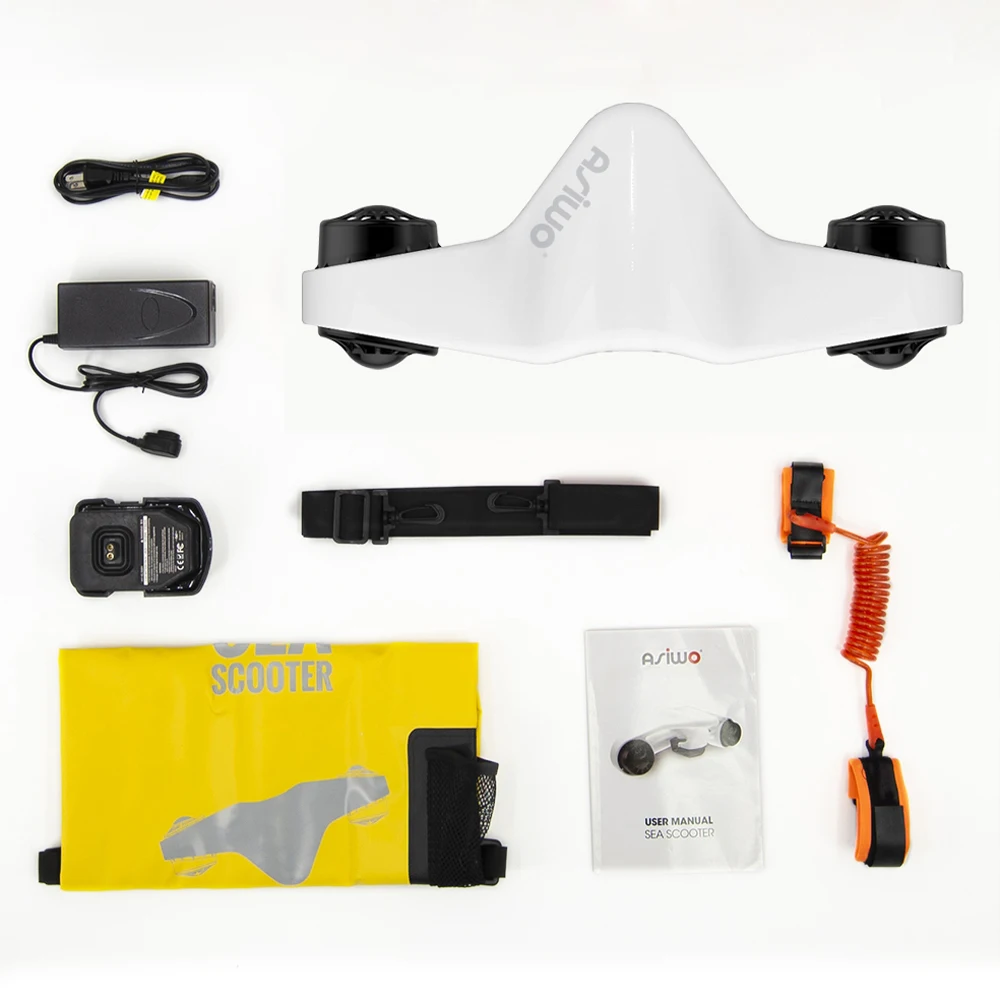 Asiwo Onderwaterscooter Sea Scooter met Action Camera Bevestiging voor Kinderen/Volwassenen, 40M Waterdicht, Buiten Duiken, Snorkelen, Zwembad