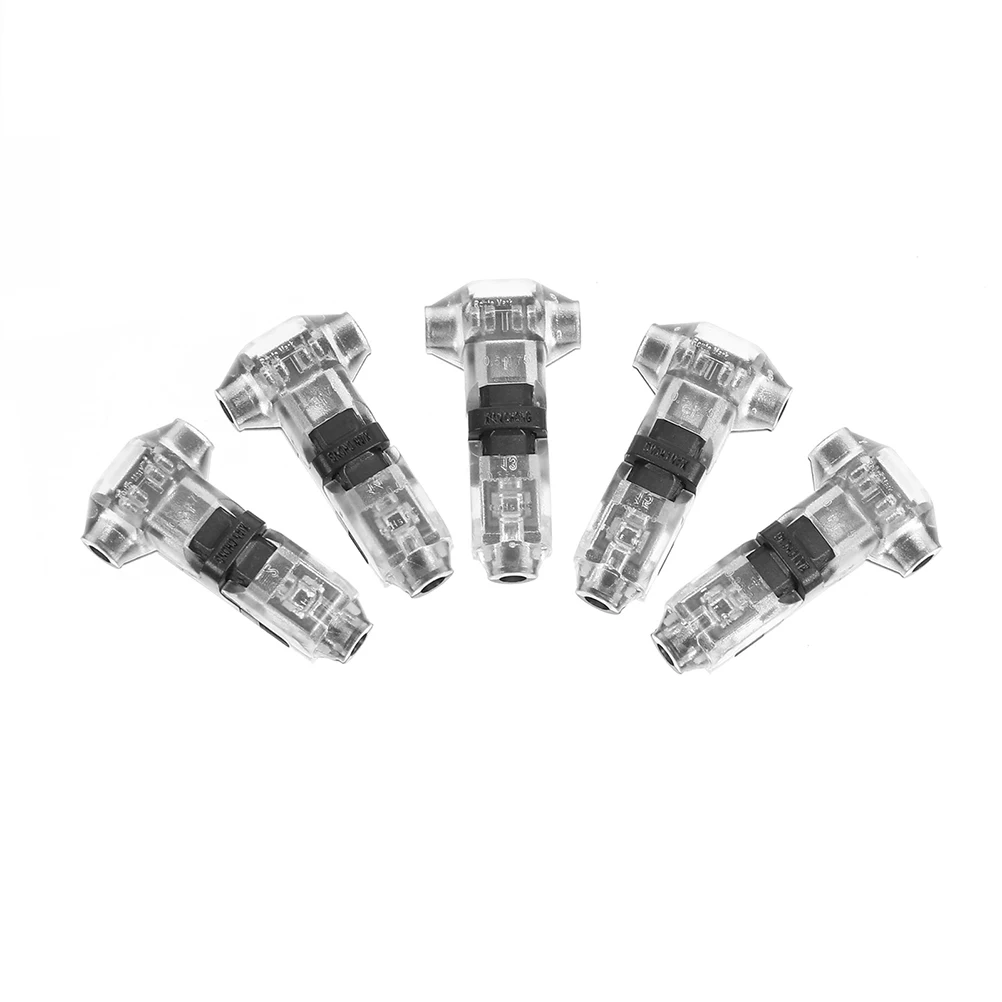 

5pcs 1 Pin Wire Connectors Compact Universal Cable Terminal Wiring Connector Non-Stripping Splicer Electrical