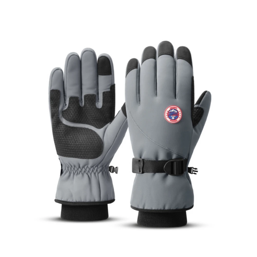 Guantes de esquí impermeables para hombre y mujer, manoplas térmicas para moto de nieve y Snowboard, Invierno