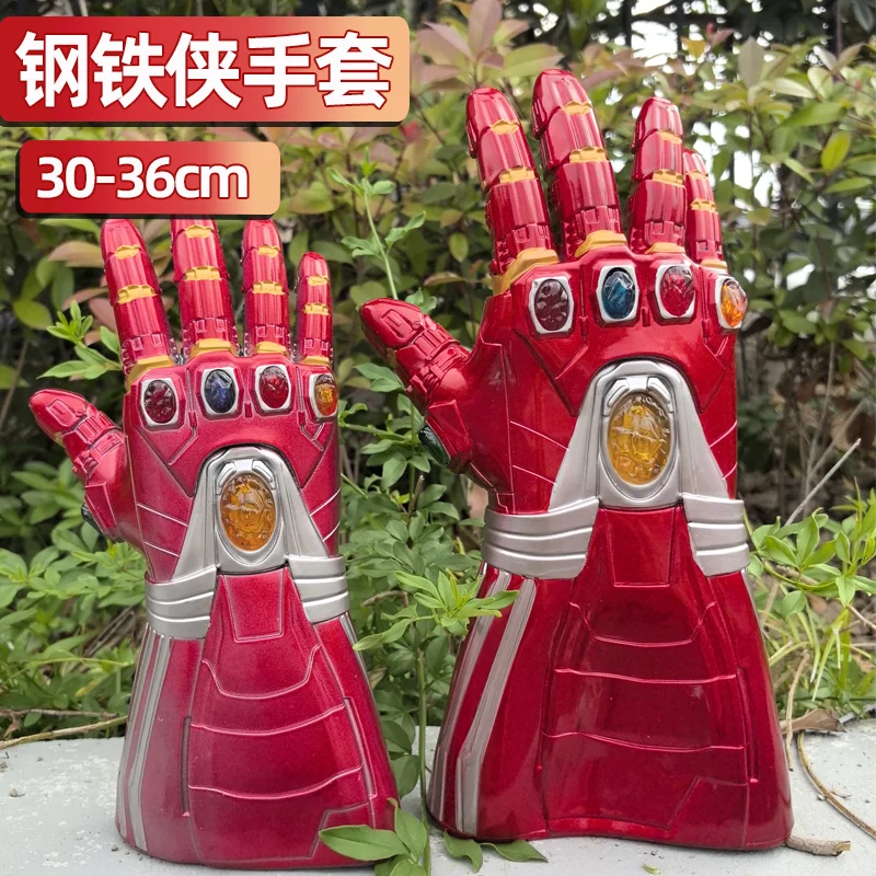 Guantes de Thanos, Figura de Acción de Cosplay, Guantelete del Infinito de Infinity War con Luz LED, Disfraz Infantil, Juguete para Niños, Regalo