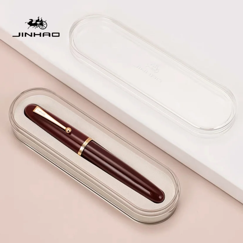 Jinhao 9019万年筆 #8極細/ファインペン先、大サイズ樹脂オフィスライティングペン、大容量インクコンバーター付き